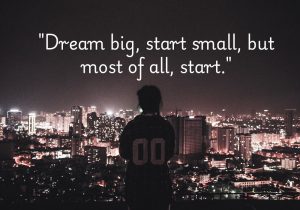 The quote "Dream big, start small, but most of all, start" emphasizes the importance of taking action toward our aspirations. It encourages us to envision ambitious goals while recognizing that significant achievements often begin with small, manageable steps. The focus on "starting" serves as a powerful reminder that the journey toward our dreams requires initiative and courage, regardless of how modest the first step may seem. This message inspires us to overcome hesitation and make progress, reinforcing that every great accomplishment begins with the decision to begin.