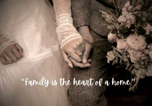 Family is the heart of a home" signifies that the essence and warmth of a home come from the family within it. It suggests that the love, connection, and presence of family members create a true sense of belonging and make a house feel like a home.