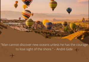 Man cannot discover new oceans unless he has the courage to lose sight of the shore" by André Gide highlights the need for bravery and risk-taking in order to achieve new discoveries and personal growth. It suggests that stepping out of one's comfort zone and embracing the unknown are essential for exploring new opportunities and reaching greater heights.