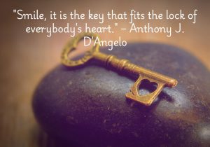 This quote by Anthony J. D'Angelo highlights the universal appeal of a smile. It suggests that a smile serves as a key to connect with others, unlocking their hearts and fostering deeper relationships. By simply smiling, we can create bonds, spread warmth, and open the door to love and kindness.