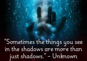 "Sometimes the things you see in the shadows are more than just shadows" suggests that what lurks in the darkness may represent deeper fears, hidden truths, or unresolved issues. The unknown author implies that shadows can symbolize more than mere absence of light; they can signify emotional complexities or dangers that require acknowledgment. This quote invites introspection and encourages the reader to confront what lies beneath the surface, highlighting the idea that our perceptions can reveal important insights about ourselves and our surroundings.