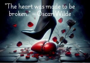 "The heart was made to be broken" by Oscar Wilde suggests that heartbreak is an inevitable and intrinsic part of the human experience. Wilde implies that love, vulnerability, and emotional pain are all interconnected, and that through heartache, people grow, learn, and evolve. The quote reflects Wilde's often paradoxical view of life, where even pain has value, revealing the depth and complexity of human emotions. It highlights the idea that love and loss are natural parts of living fully.