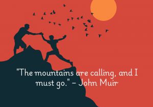 "The mountains are calling, and I must go" by John Muir expresses a deep, irresistible pull toward nature, particularly the mountains. Muir, a passionate advocate for wilderness, conveys the idea that the natural world offers solace, adventure, and a sense of purpose. The quote reflects a personal connection to nature, suggesting that the beauty and tranquility of the mountains provide a kind of calling that must be answered, embodying the freedom and peace found in the wild.