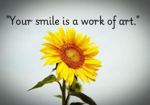 This quote compares a smile to a masterpiece, suggesting that it is unique, beautiful, and captivating. Like a work of art, a smile has the power to inspire and evoke strong emotions, making it something to be admired and cherished.