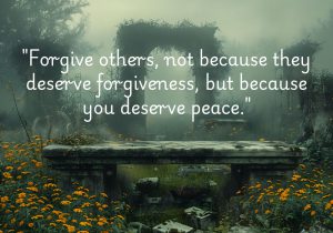 This quote highlights the personal freedom that comes from forgiveness. It suggests that forgiving others isn't about validating their actions but about freeing yourself from resentment. By letting go of grudges, you protect your peace and well-being, prioritizing inner tranquility over dwelling on hurt.