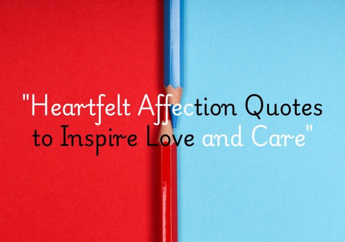 "Heartfelt Affection Quotes to Inspire Love and Care"