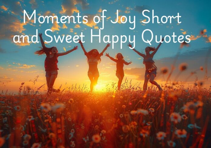 Moments of Joy Short and Sweet Happy Quotes