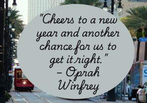 "Cheers to a new year and another chance for us to get it right" by Oprah Winfrey emphasizes the importance of fresh starts. It encourages us to reflect on the past and embrace the opportunity for improvement. The quote reminds us that every new year brings a chance to make positive changes. It's a hopeful message of growth and second chances.